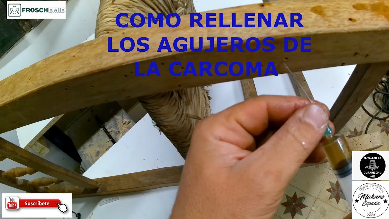 agujeros de polilla en madera